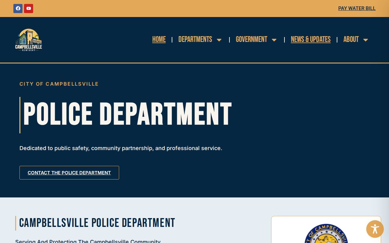 Campbellsville Police Department arrest records source in Taylor County