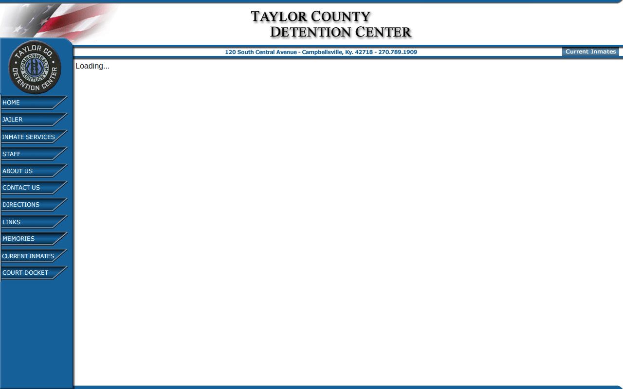 Taylor County official current inmate roster entry